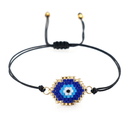 Handmade Devil's Eye Glass Knitting Unisex Bracelets
