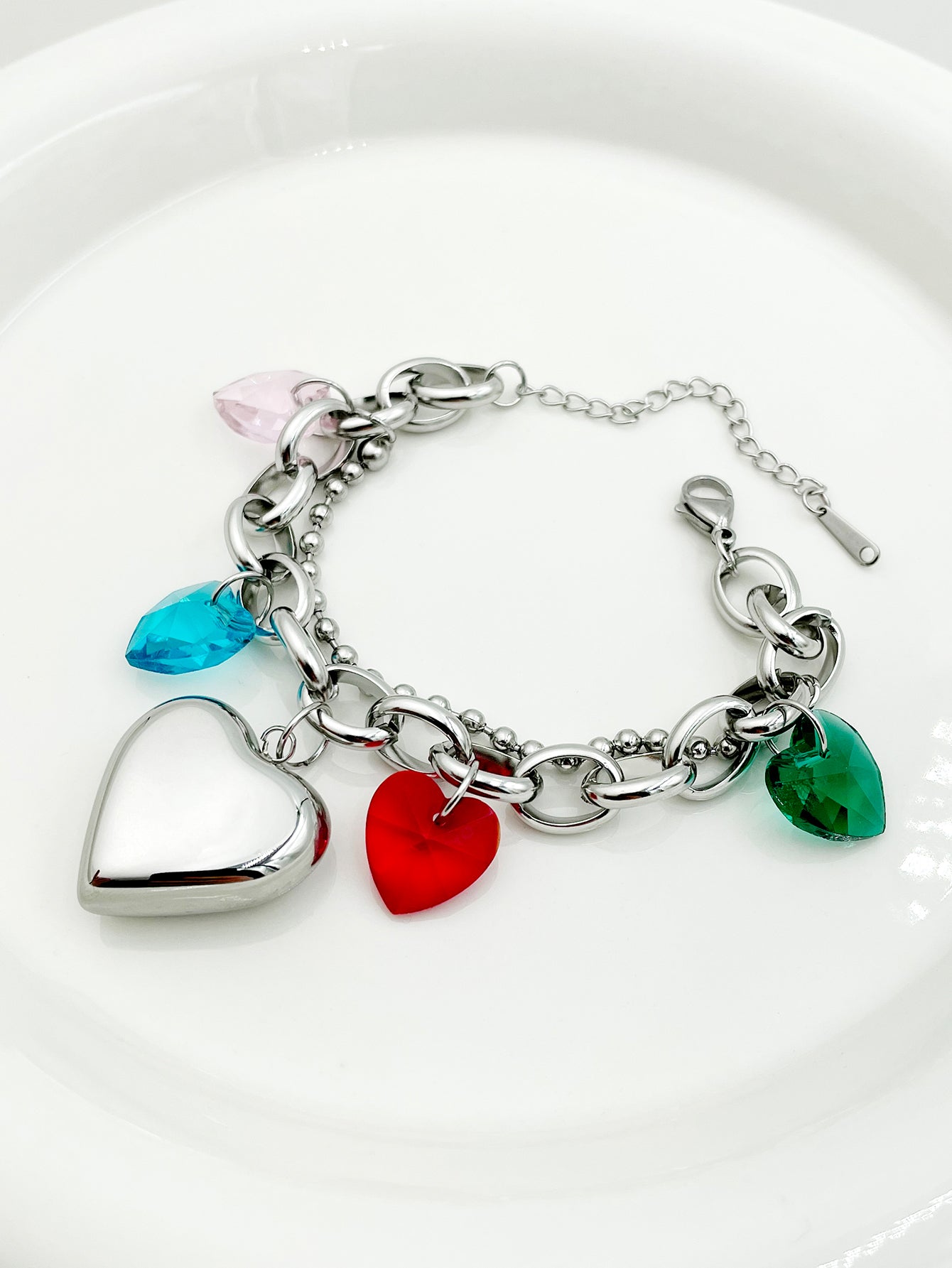 Nordic Style Artistic Heart Shape Stainless Steel Bracelets