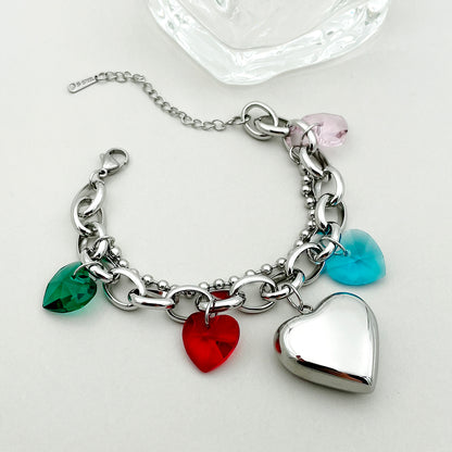 Nordic Style Artistic Heart Shape Stainless Steel Bracelets