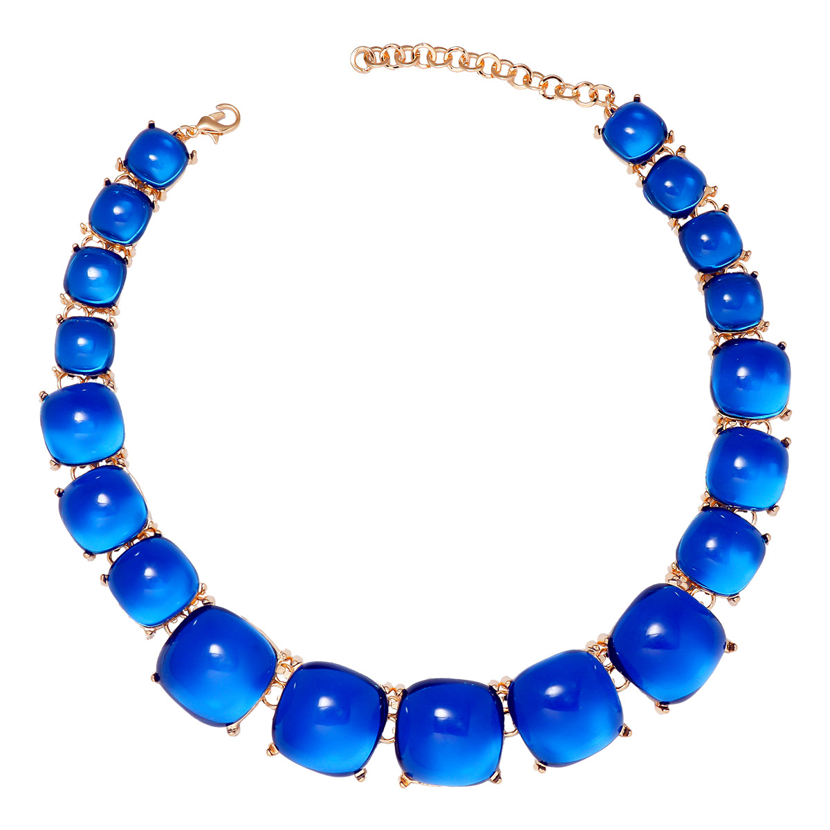 Elegant Round Alloy Three-dimensional Inlay Resin Women's Necklace