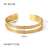 Basic Retro Leaf Solid Color Knot Stainless Steel Plating Inlay Zircon 18k Gold Plated Bangle