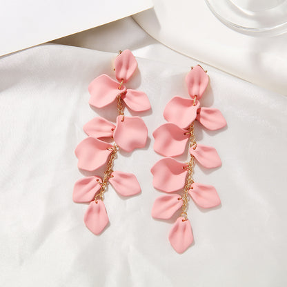 1 Pair Ig Style Retro Flower Plating Arylic Drop Earrings