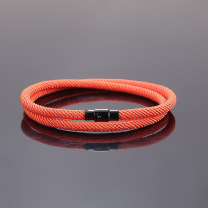 Simple Style Solid Color Rope Copper Handmade Plating Wristband