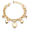 Streetwear Heart Shape Stainless Steel Plating Bracelets