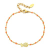 Sweet Fruit Pineapple Stainless Steel Enamel Plating Bracelets