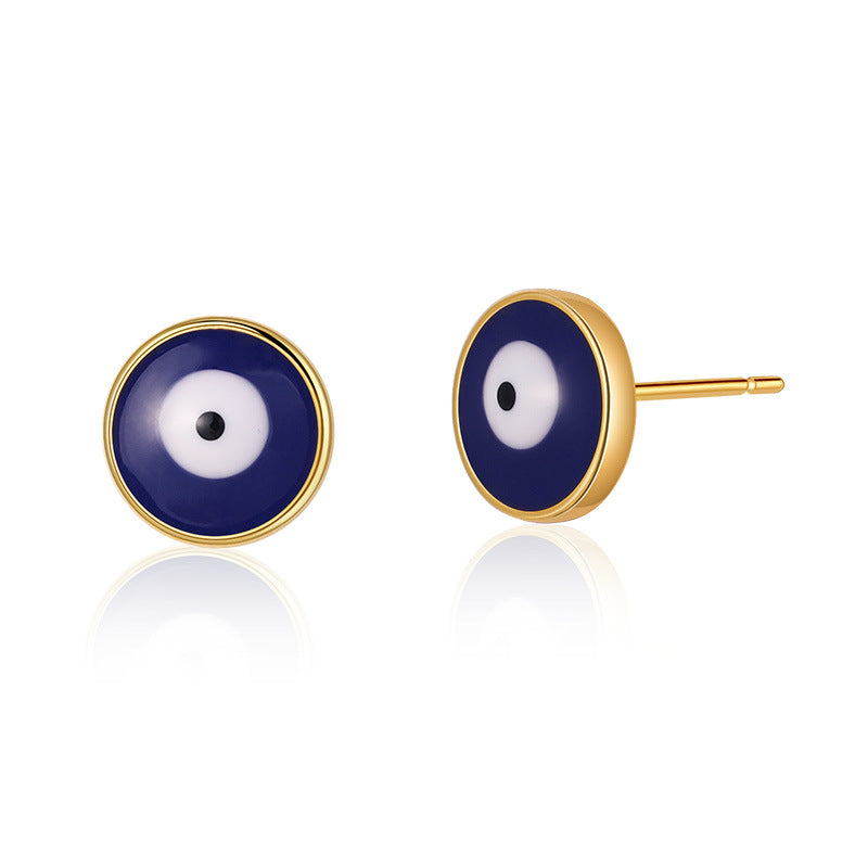 1 Pair Simple Style Eye Plating Copper 18k Gold Plated Ear Studs