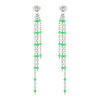 1 Pair Modern Style Tassel Plating Chain Stainless Steel Drop Earrings