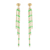 1 Pair Modern Style Tassel Plating Chain Stainless Steel Drop Earrings