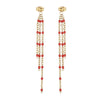 1 Pair Modern Style Tassel Plating Chain Stainless Steel Drop Earrings