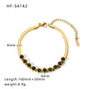 Fashion Geometric Stainless Steel Plating Inlay Zircon Bracelets