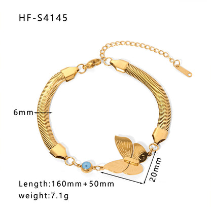 Fashion Geometric Stainless Steel Plating Inlay Zircon Bracelets