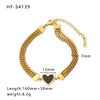 Fashion Geometric Stainless Steel Plating Inlay Zircon Bracelets