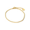 Simple Style Commute Solid Color Stainless Steel Beaded Plating 14k Gold Plated Bracelets