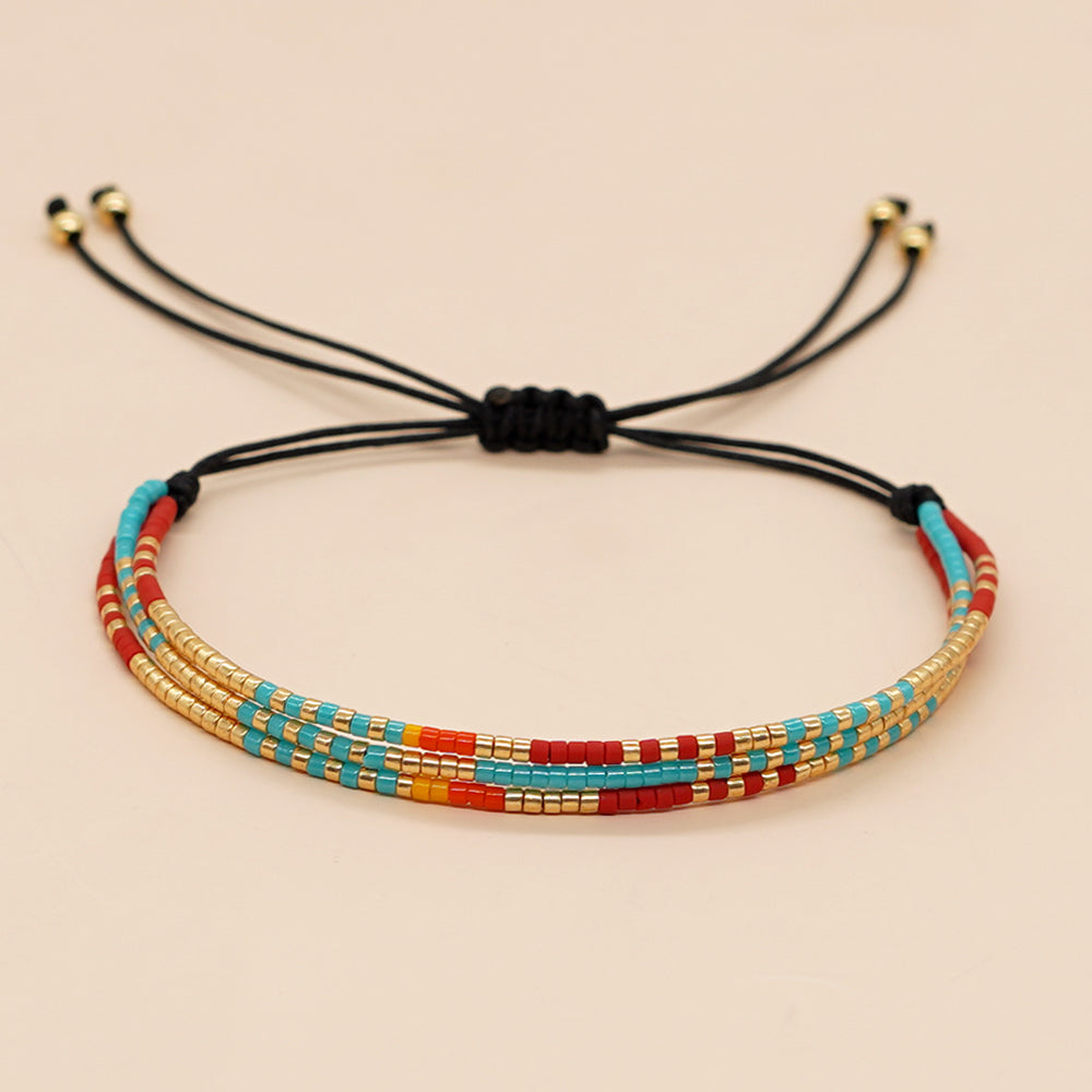 Ethnic Style Geometric Seed Bead Beaded Handmade Unisex Bracelets