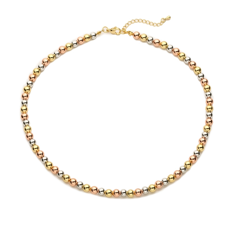 Simple Style Round Copper Gold Plated Necklace In Bulk