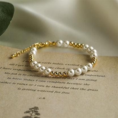 Simple Style Round Copper Gold Plated Bracelets In Bulk