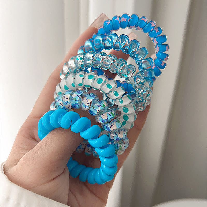 Women'S Simple Style Color Block Resin Hair Tie