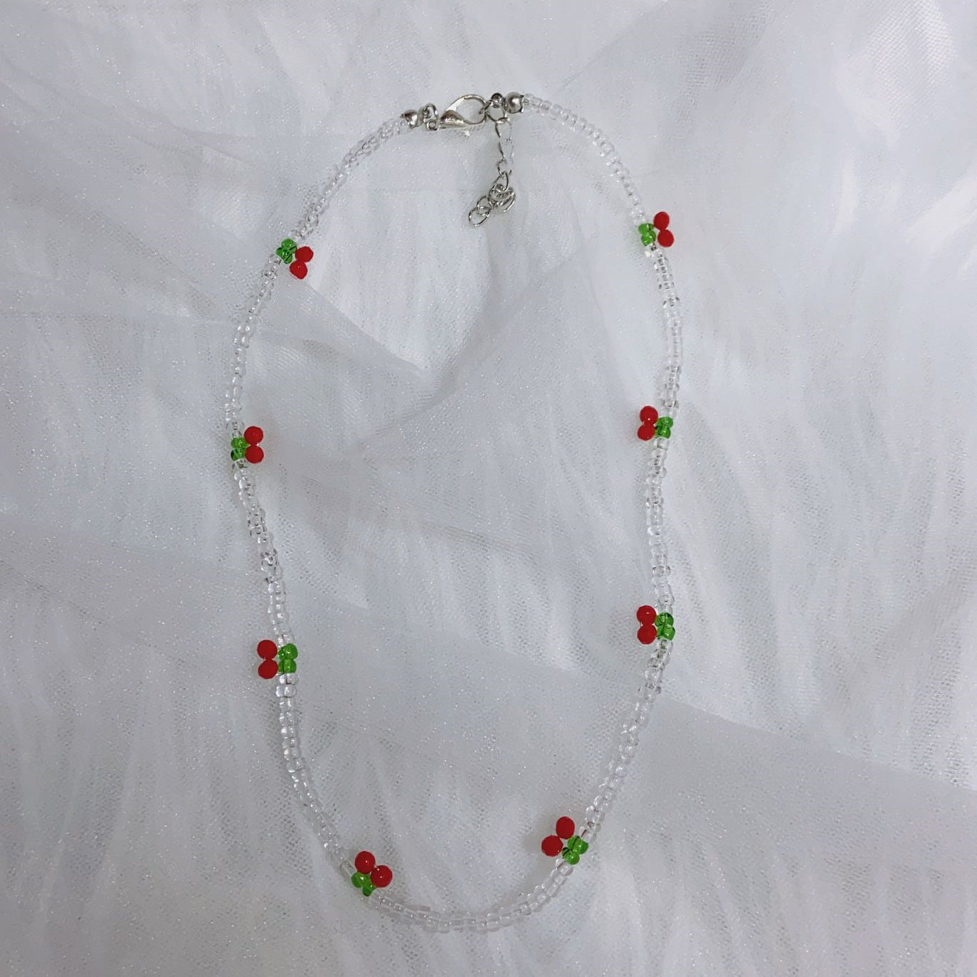 Cute Cherry Glass Beaded Women's Necklace