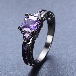 Simple Style Square Alloy Inlay Zircon Women's Rings