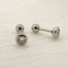 1 Pair Simple Style Round Plating Inlay Stainless Steel Zircon Gold Plated Ear Studs