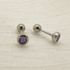 1 Pair Simple Style Round Plating Inlay Stainless Steel Zircon Gold Plated Ear Studs