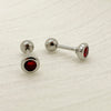 1 Pair Simple Style Round Plating Inlay Stainless Steel Zircon Gold Plated Ear Studs