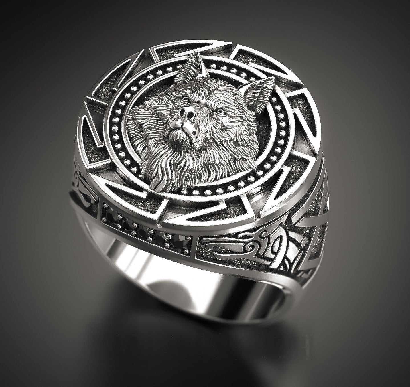 Retro Wolf Alloy Plating Men'S Rings