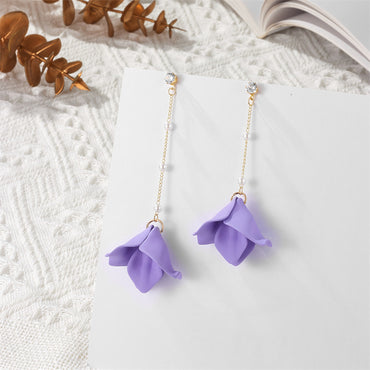 Simple Style Leaf Arylic Patchwork Women's Drop Earrings
