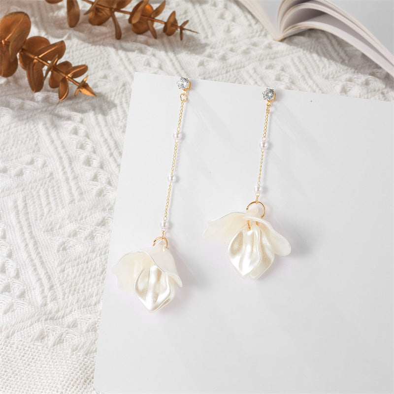 Simple Style Leaf Arylic Patchwork Women'S Drop Earrings