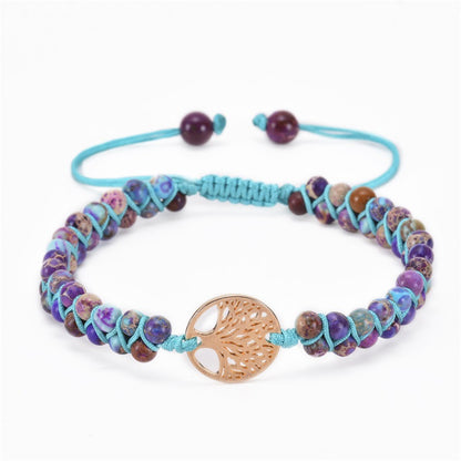 Casual Lucky Tree Natural Stone Bracelets