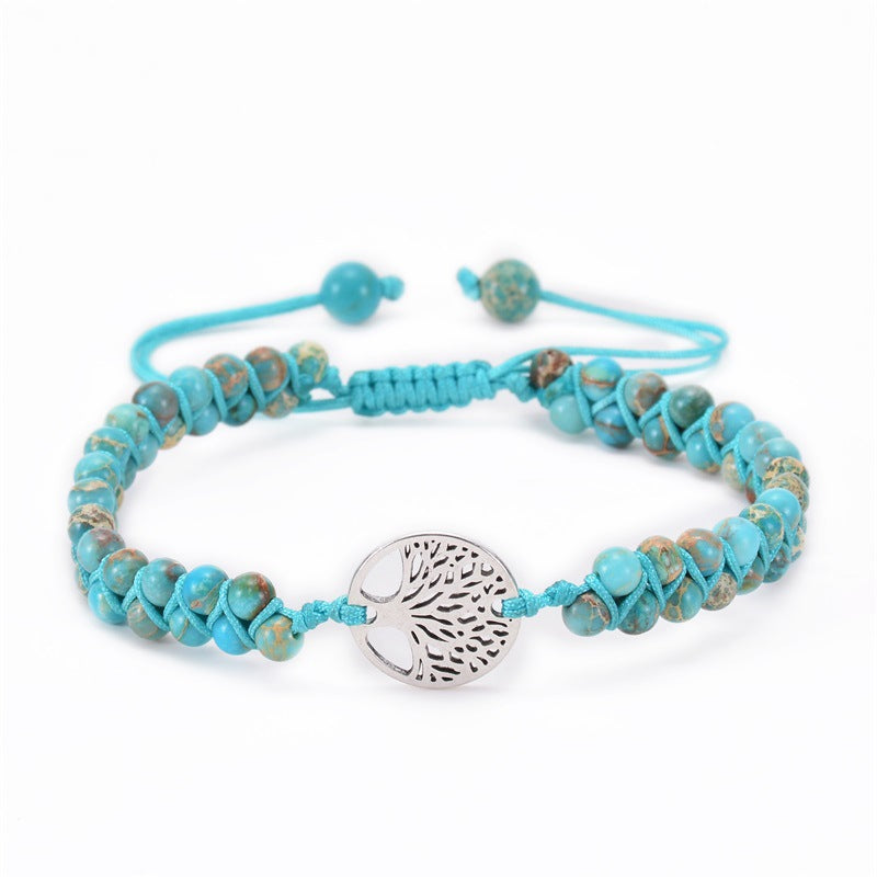 Casual Lucky Tree Natural Stone Bracelets