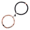 Casual Round Howlite Frosted Stone Crystal Bracelets