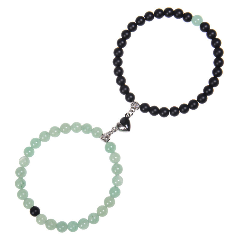 Casual Round Howlite Frosted Stone Crystal Bracelets