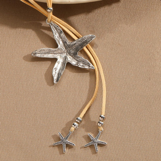 Beach Starfish Alloy Rope Women's Necklace