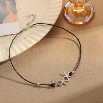 Beach Starfish Alloy Rope Women's Necklace