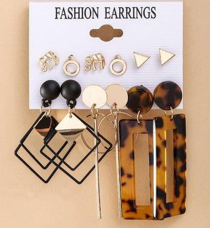 Fashion Geometric Metal Plating Inlay Artificial Pearls Rhinestones Women's Earrings