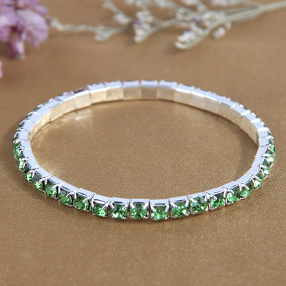 Simple Style Square Ferroalloy Inlay Rhinestones Women's Bracelets