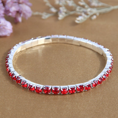 Simple Style Square Ferroalloy Inlay Rhinestones Women's Bracelets