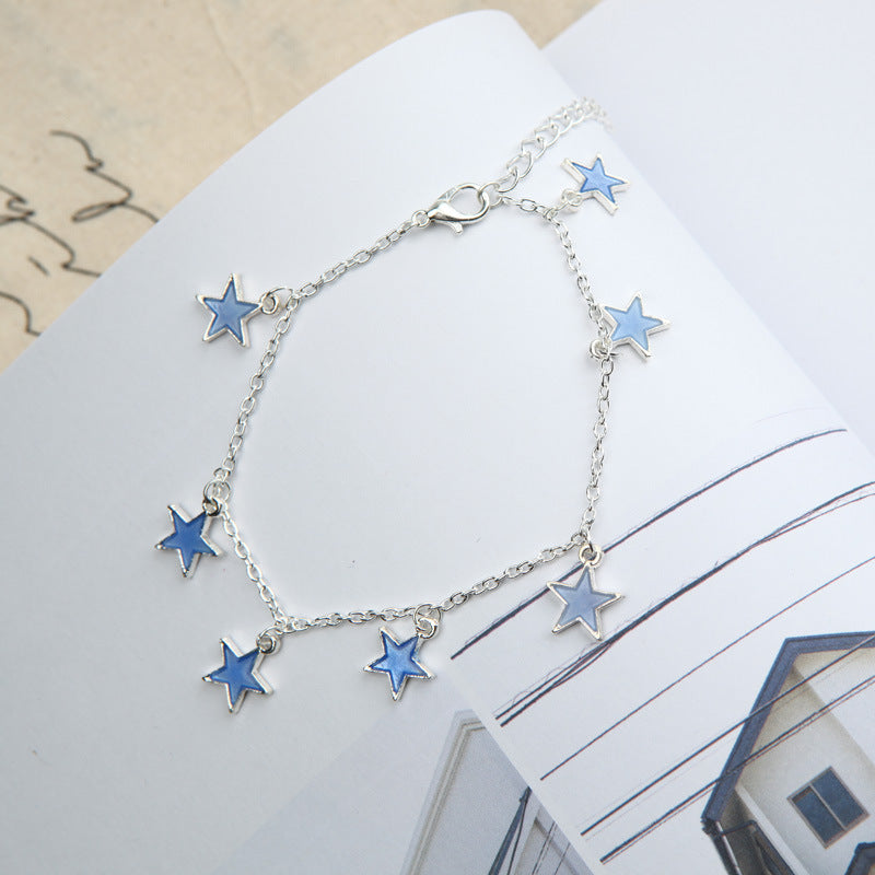 Simple Style Star Alloy Luminous Women's Anklet