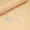 Simple Style Solid Color Rhinestone Inlay Zircon Jewelry Set