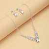 Simple Style Solid Color Rhinestone Inlay Zircon Jewelry Set