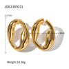 1 Pair Ig Style Streetwear Geometric Plating Stainless Steel 18k Gold Plated Earrings