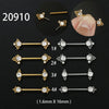 Streetwear Geometric Stainless Steel Inlay Zircon Ear Studs