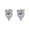 1 Pair Sweet Simple Style Round Heart Shape Bow Knot Plating Inlay Copper Zircon Silver Plated Drop Earrings