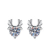 1 Pair Sweet Simple Style Round Heart Shape Bow Knot Plating Inlay Copper Zircon Silver Plated Drop Earrings