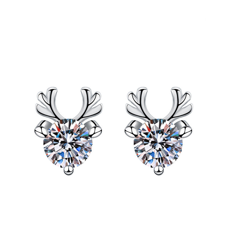 1 Pair Sweet Simple Style Round Heart Shape Bow Knot Plating Inlay Copper Zircon Silver Plated Drop Earrings