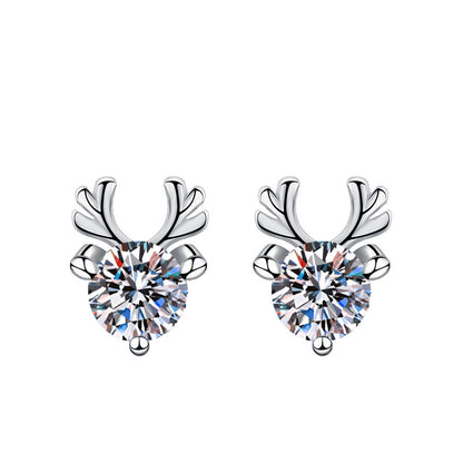 1 Pair Sweet Simple Style Round Heart Shape Bow Knot Plating Inlay Copper Zircon Silver Plated Drop Earrings