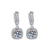 1 Pair Sweet Simple Style Round Heart Shape Bow Knot Plating Inlay Copper Zircon Silver Plated Drop Earrings