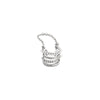 1 Piece Simple Style Commute C Shape Plating Chain Inlay Copper Pearl Zircon Ear Clips