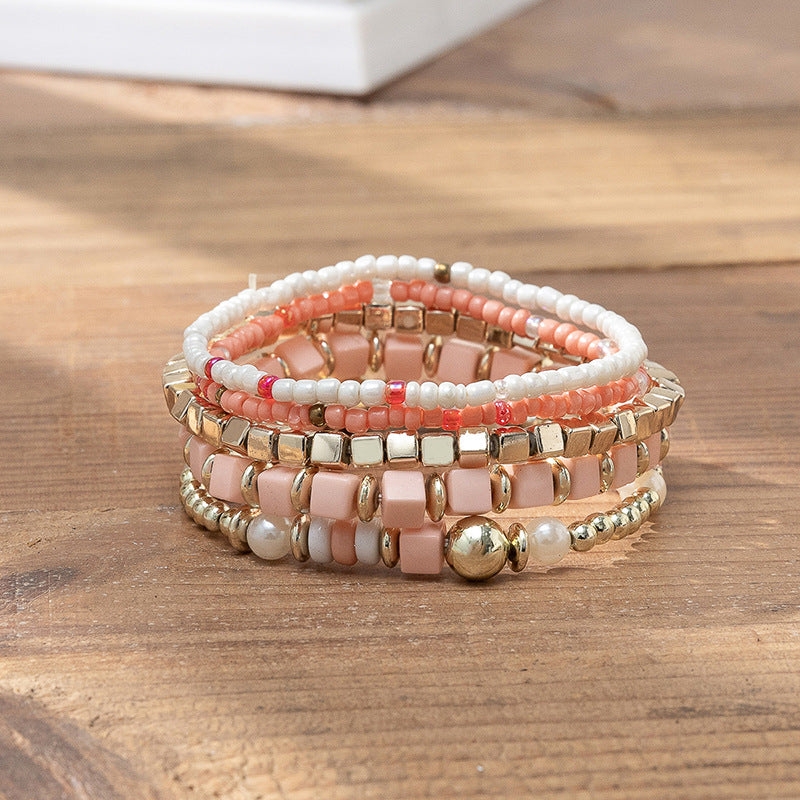 Modern Style Geometric Seed Bead Handmade Women's Bracelets